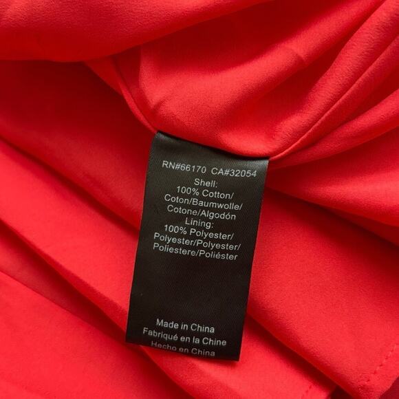 Hutch Sleeveless Smocked Drop-waist Midi Dress Red Petite Large - Picture 5 of 9